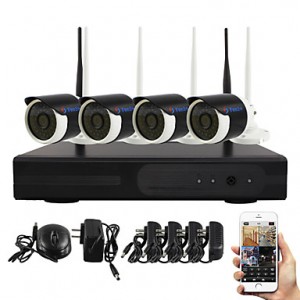 WiFi IP Camera NVR Kit 720P CCTV Cameras Videcam i...