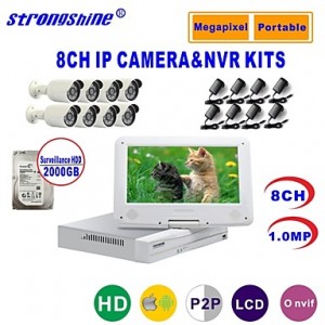 IP Camera with 720P/Infrared/Waterproof and 8CH NV...