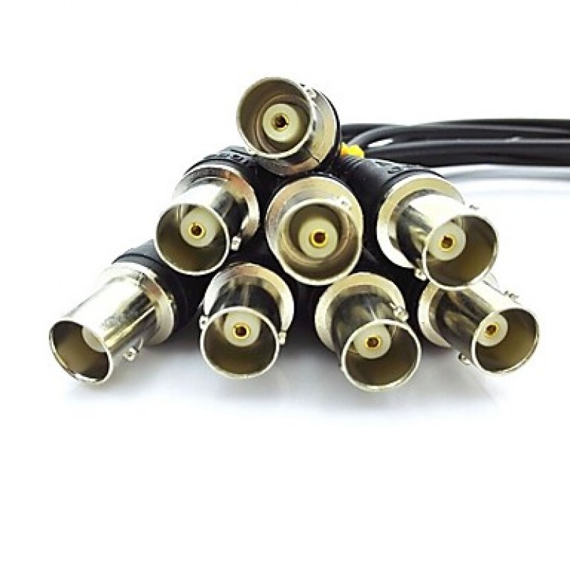 DB 15-Pin Male Break Out To 8 BNC Female Cable Connectors for CCTV System  