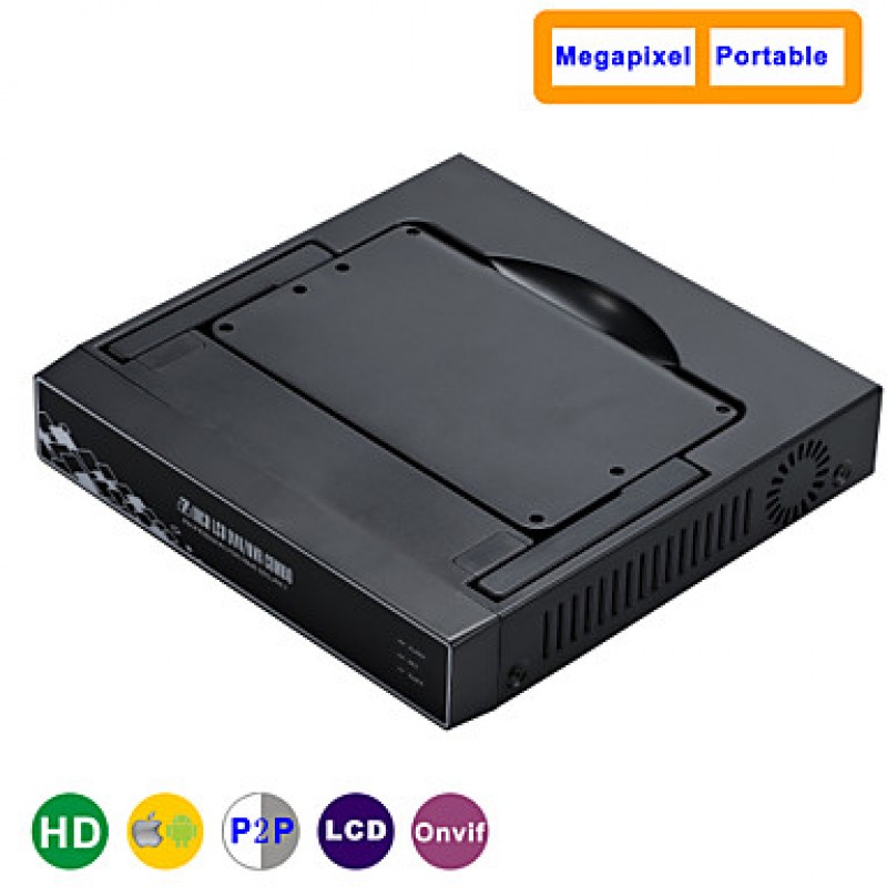 7Inch 4CH 960P/720P with HDMI and P2P LCD NVR  