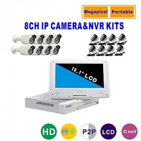 IP Camera with 720P/Infrared/Waterproof and 8CH NV...