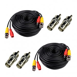 2 Pack 150ft Feet Security Camera BNC RCA Video Po...