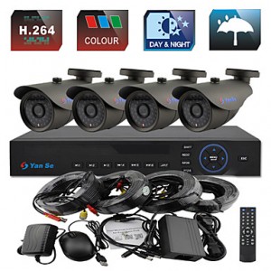 4CH 960H 1000TVL CCTV DVR Kit IR Color Waterproof ...