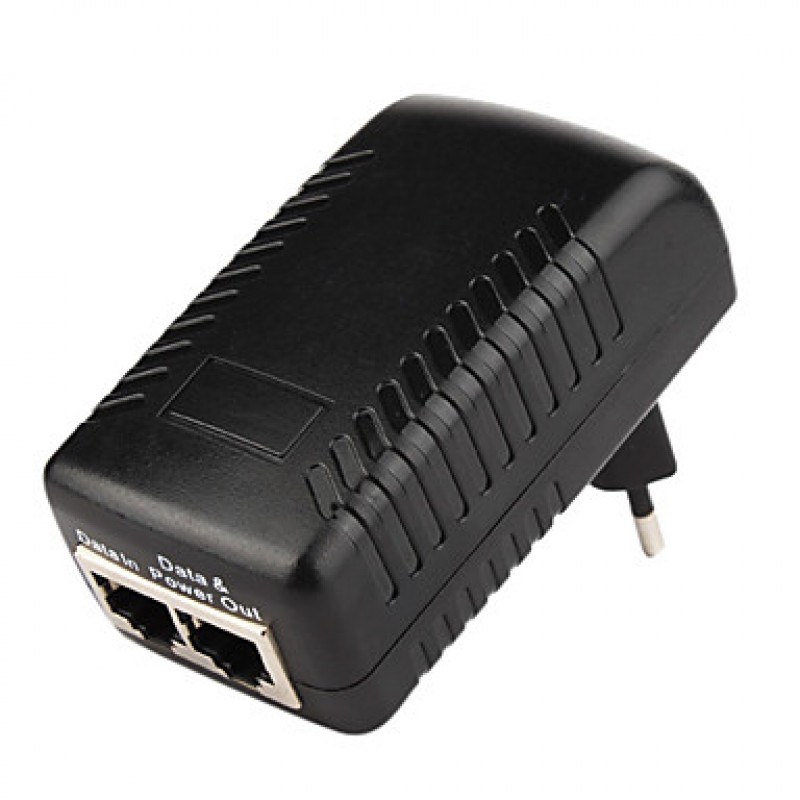 Power over Ethernet Power Supply with AC 100~240V 50/60Hz Input to DC 12V Output  + 10/100Mbps PoE Injector  