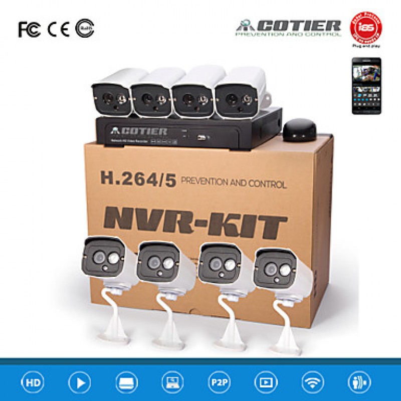 POE 8CH NVR Kits 720P/Mini/P2P/H.264/IP Camera N8B7/Kit-POE  