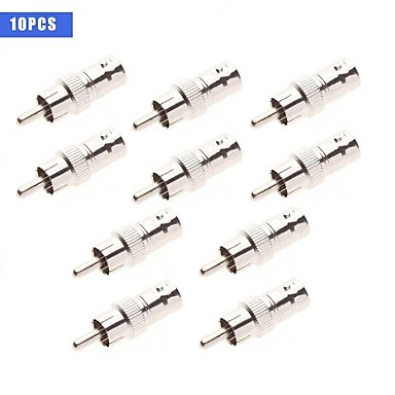 BNC to BNC Coupler Cable Connector for CCTV Cameras Security System(Pack of 10pcs)  