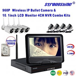 Wireless IP Camera with 960P/Infrared/Waterproof a...