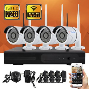 Plug and Play Wireless NVR Kit P2P 720P HD Outdoor...