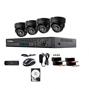 700TVL Outdoor Day/Night Security Camera and 4CH H...
