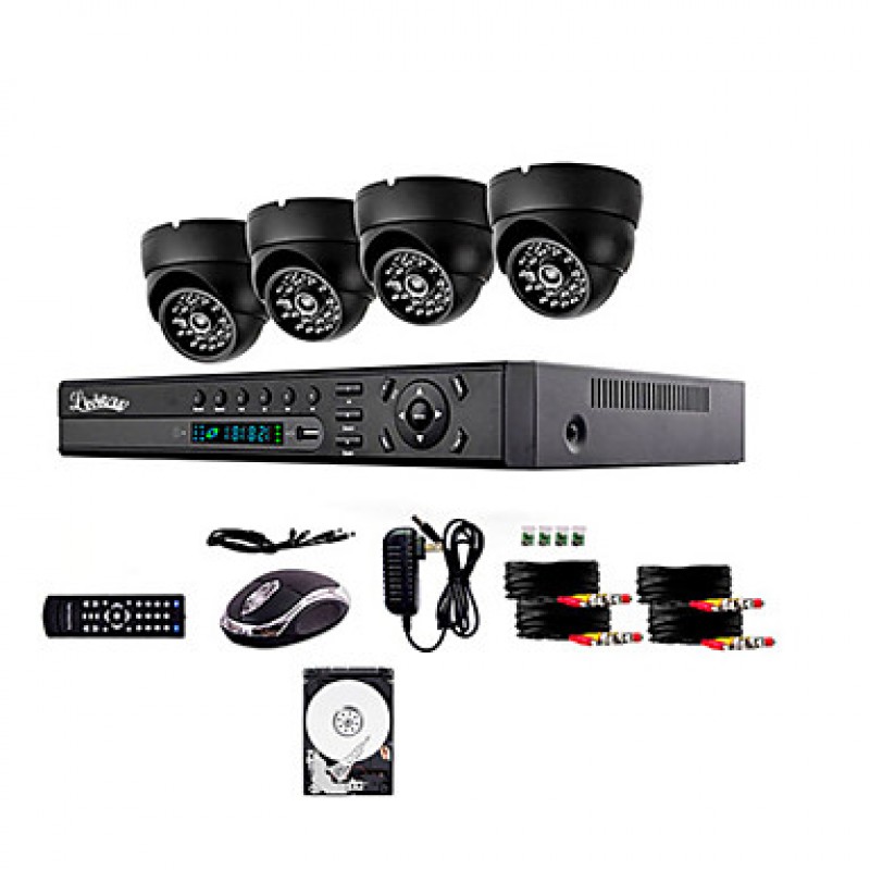700TVL Outdoor Day/Night Security Camera and 4CH HDMI 960H DVR System 1TB Hard Drive  