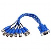 VGA 15-Pin Male Break Out To 8 BNC Female Cable Co...