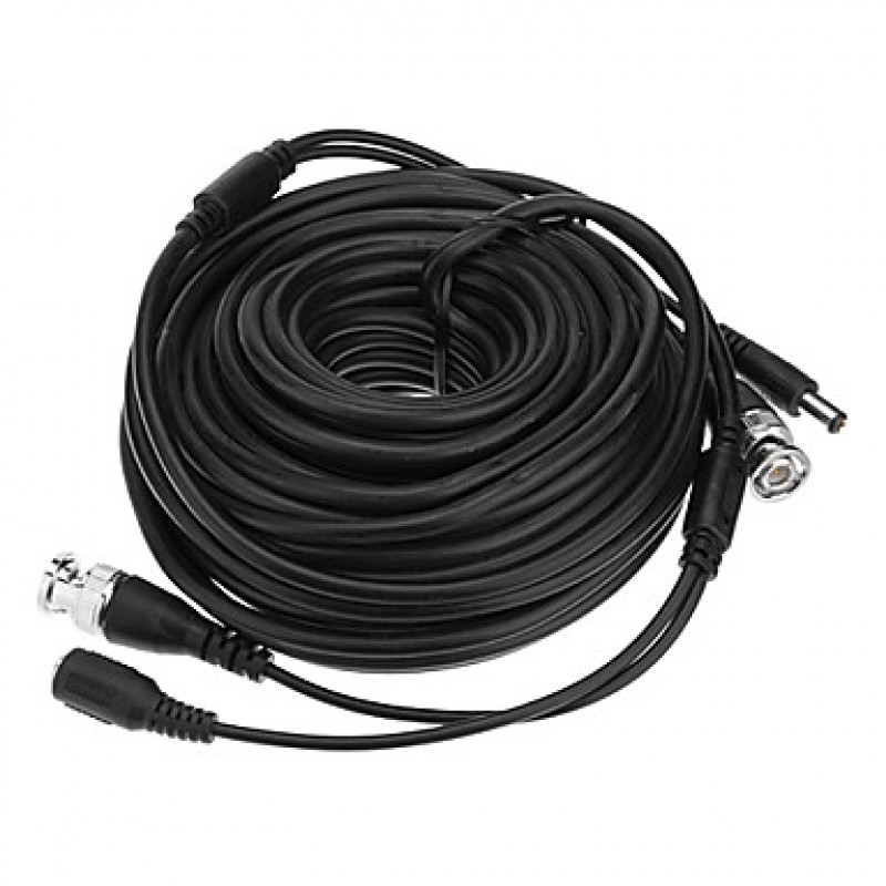 65-Feet 20M BNC female DC male Security Camera Extension Cable  