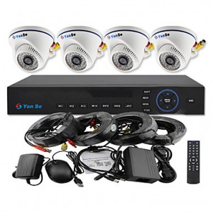4CH 960H CCTV DVR Kit IR Color Dome Camera Securit...
