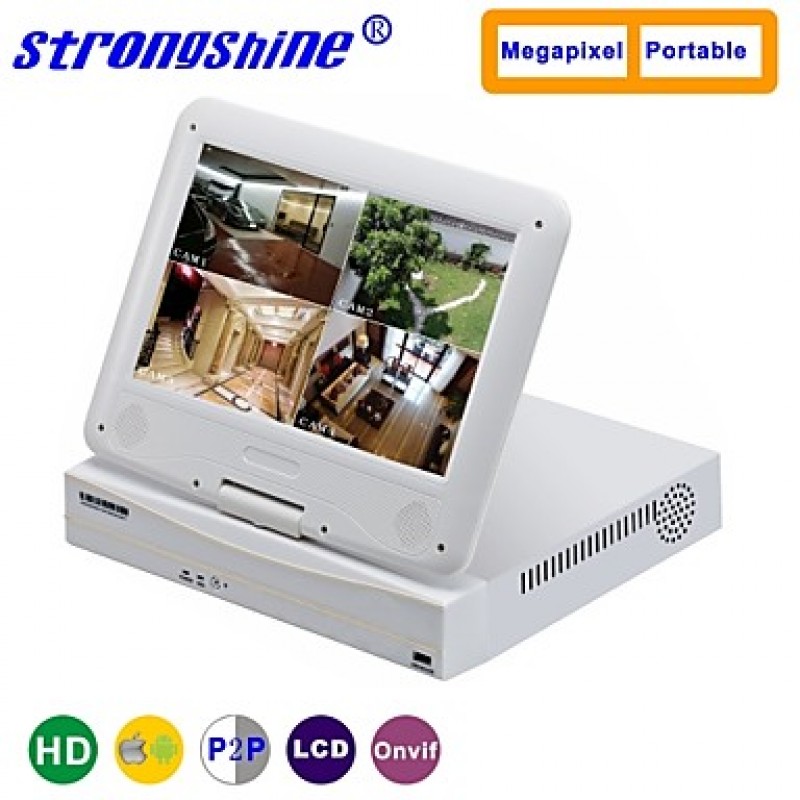 IP Camera with 720P/Infrared/Waterproof and 8CH NVR with 10.1Inch LCD Combo Kits  