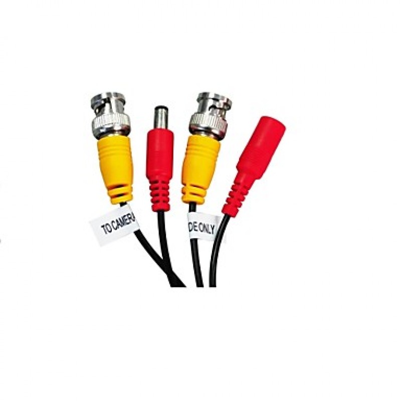 4 Pack 100FT 30M Audio Video Power Security Camera Extension Cables with Bonus BNC RCA Connectors  