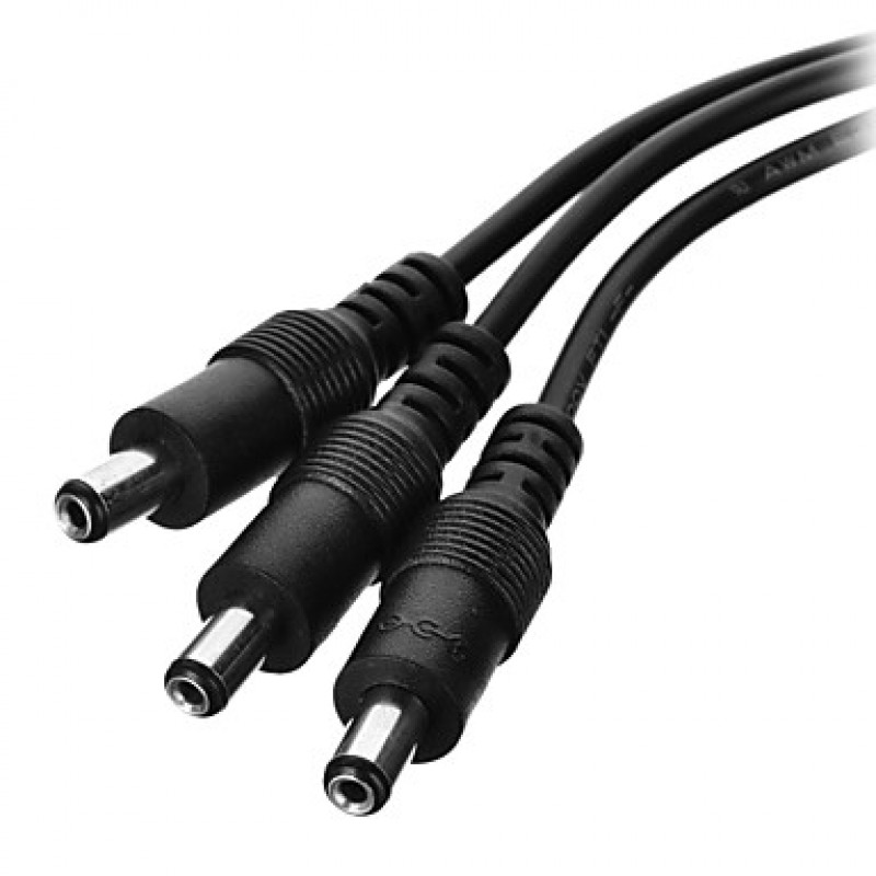 1-to-3 DC 5.5*2.1mm Male to Female Power Extension Cable  for CCTV Security Cameras  