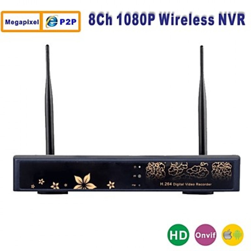 8CH 960P/720P Megapixel 5.8G Wireless Transmission HD IP Camera NVR Kit  
