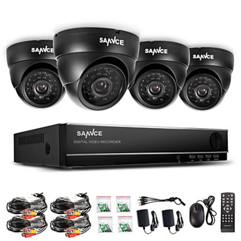 960H 8CH CCTV System Waterproof Video Recorder 800TVL Dome Home Security Camera Surveillance Kits System  